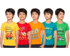 Maniac T- shirt For Boys  (Multicolor